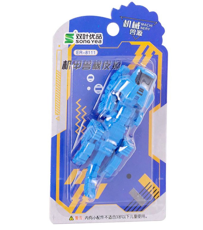 Transformable Robot Pencil Eraser
