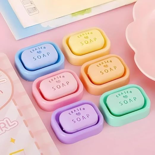 Mini Soap Erasers – Cute Rubber Eraser Set