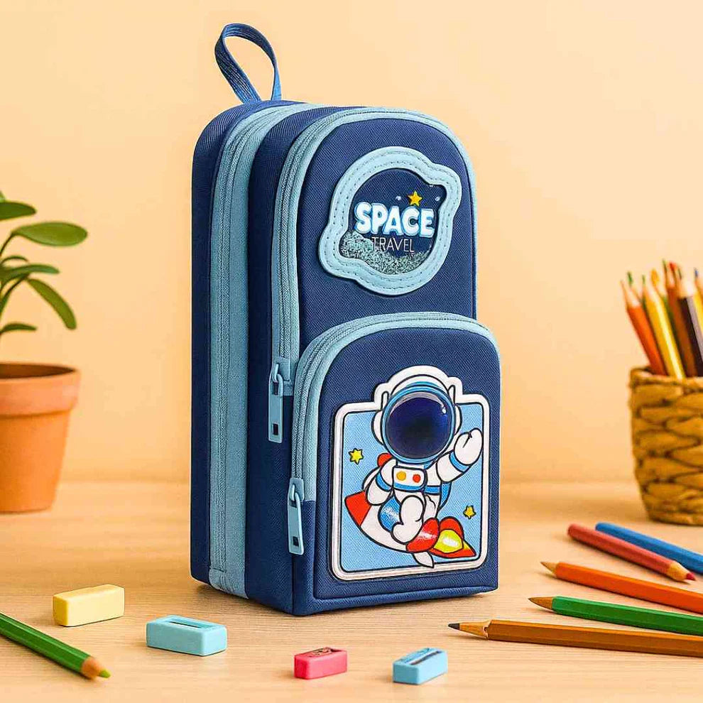 Creamy Bear Pencil Case – Creamy & Blue