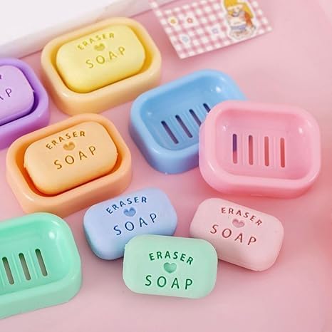 Mini Soap Erasers – Cute Rubber Eraser Set