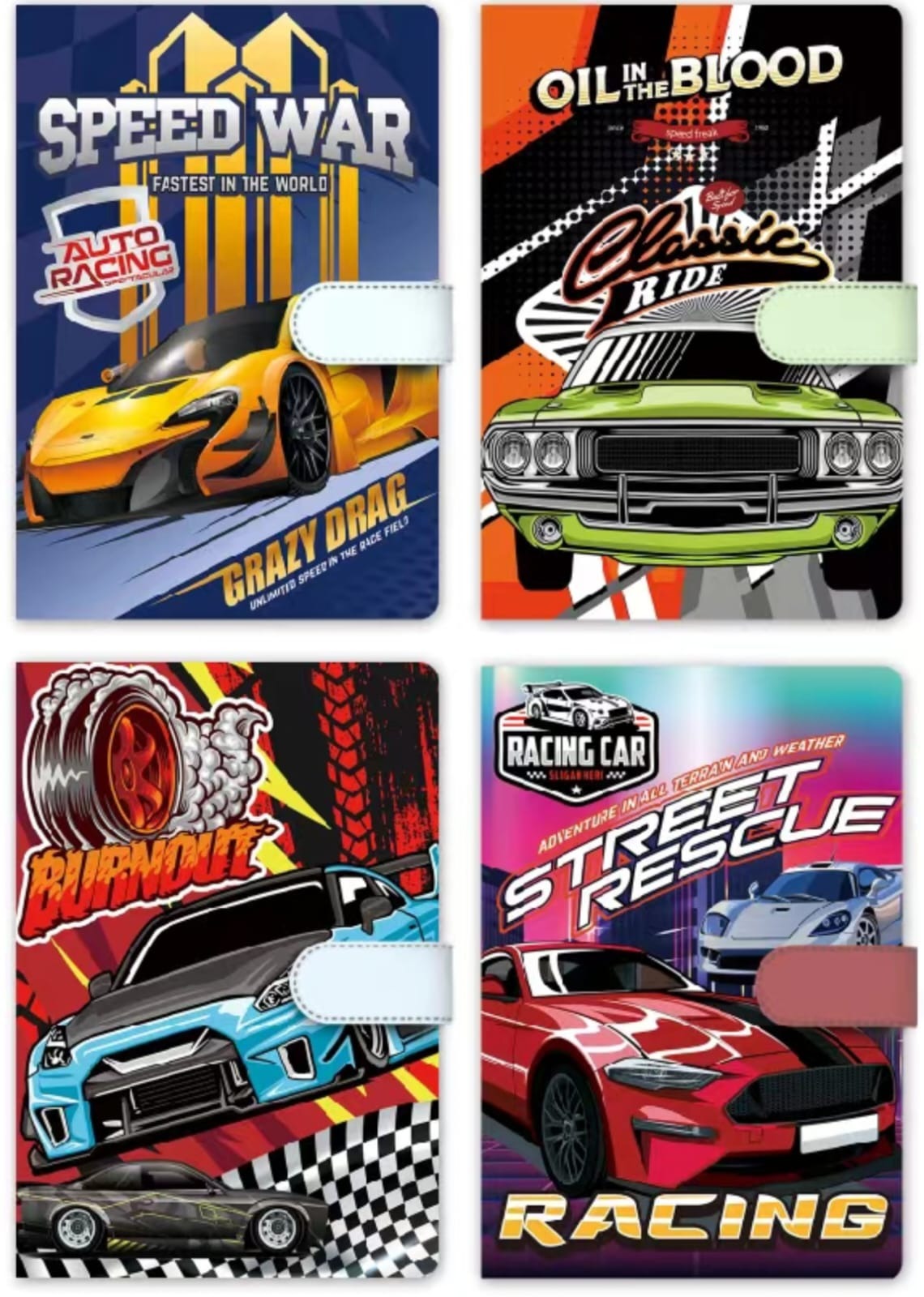 Cute Cars Theme Kids Diary