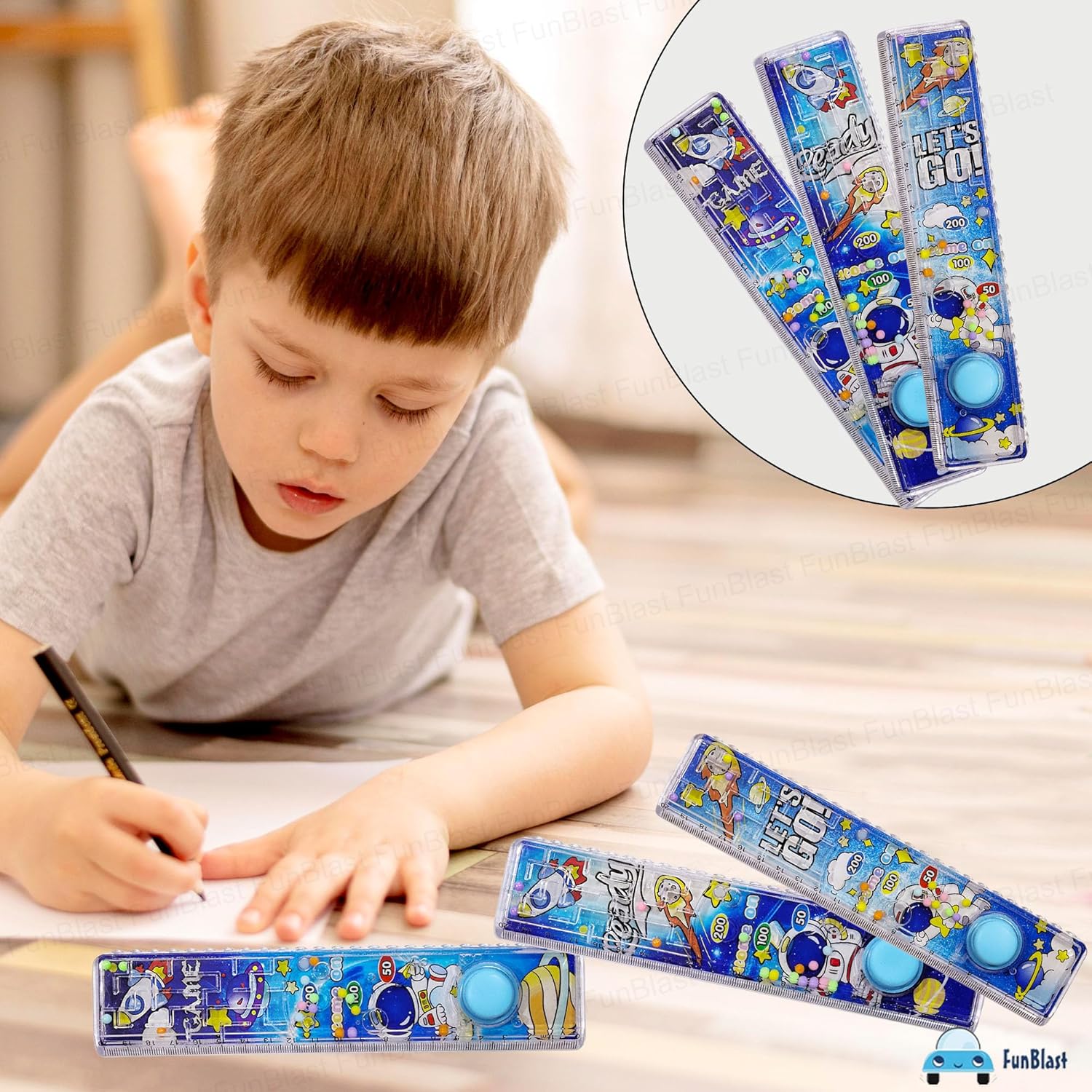 Space theme scale ruler set for kids stationery