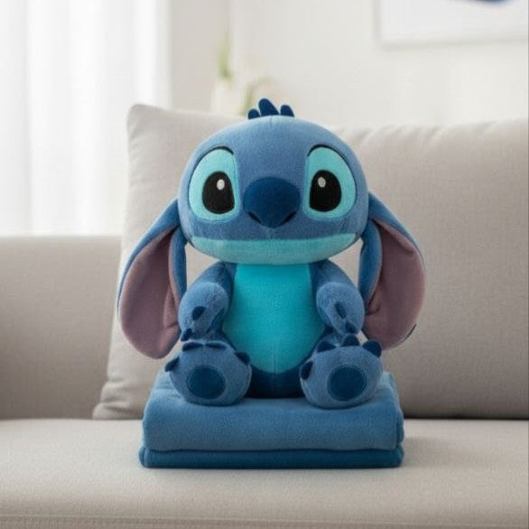 Stitch Plush Pillow Blanket