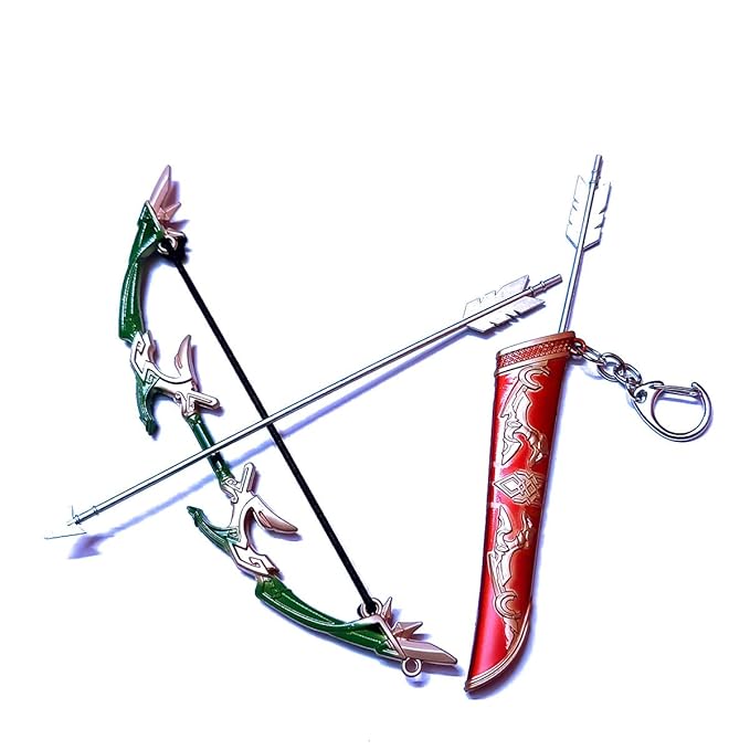 Fantasy bow and arrow keychain