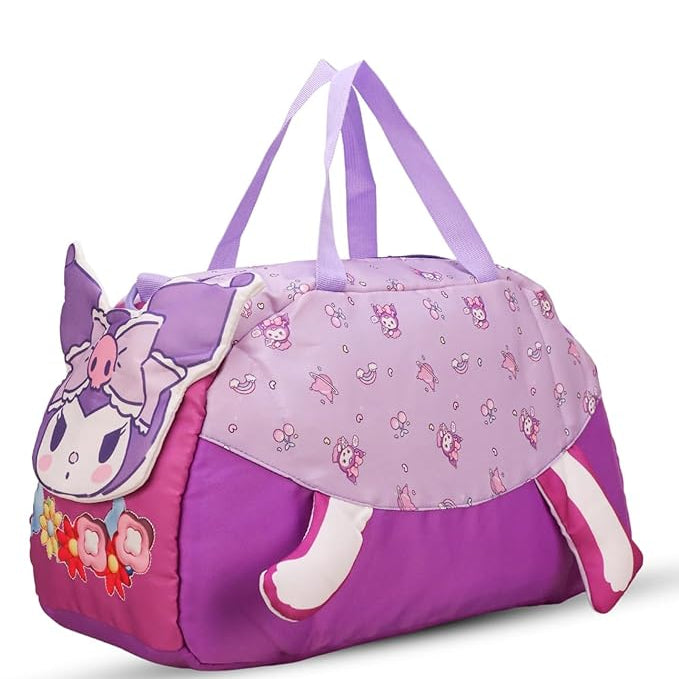 Cute 3D Kuromi travel duffel bag for kids and adults