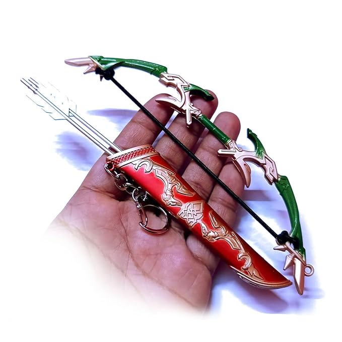 Fantasy bow and arrow keychain