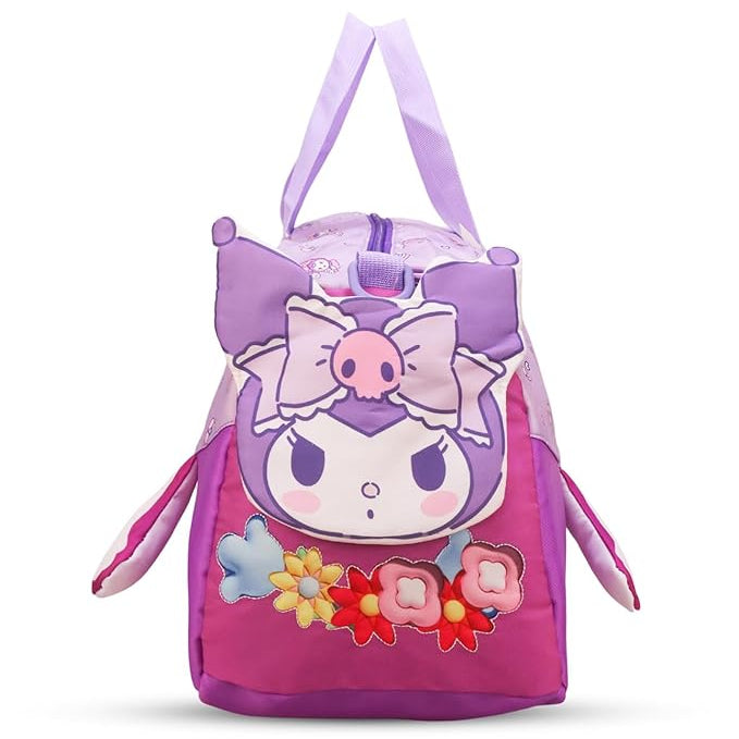 Cute 3D Kuromi travel duffel bag for kids and adults