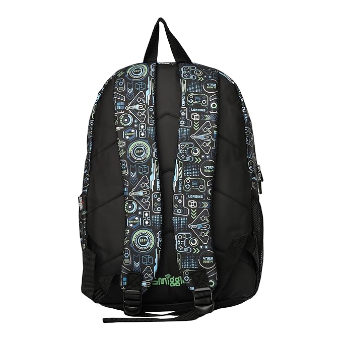 Tech pattern gaming backpack for kids
