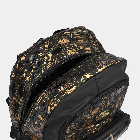 Football graphic school backpack for kids