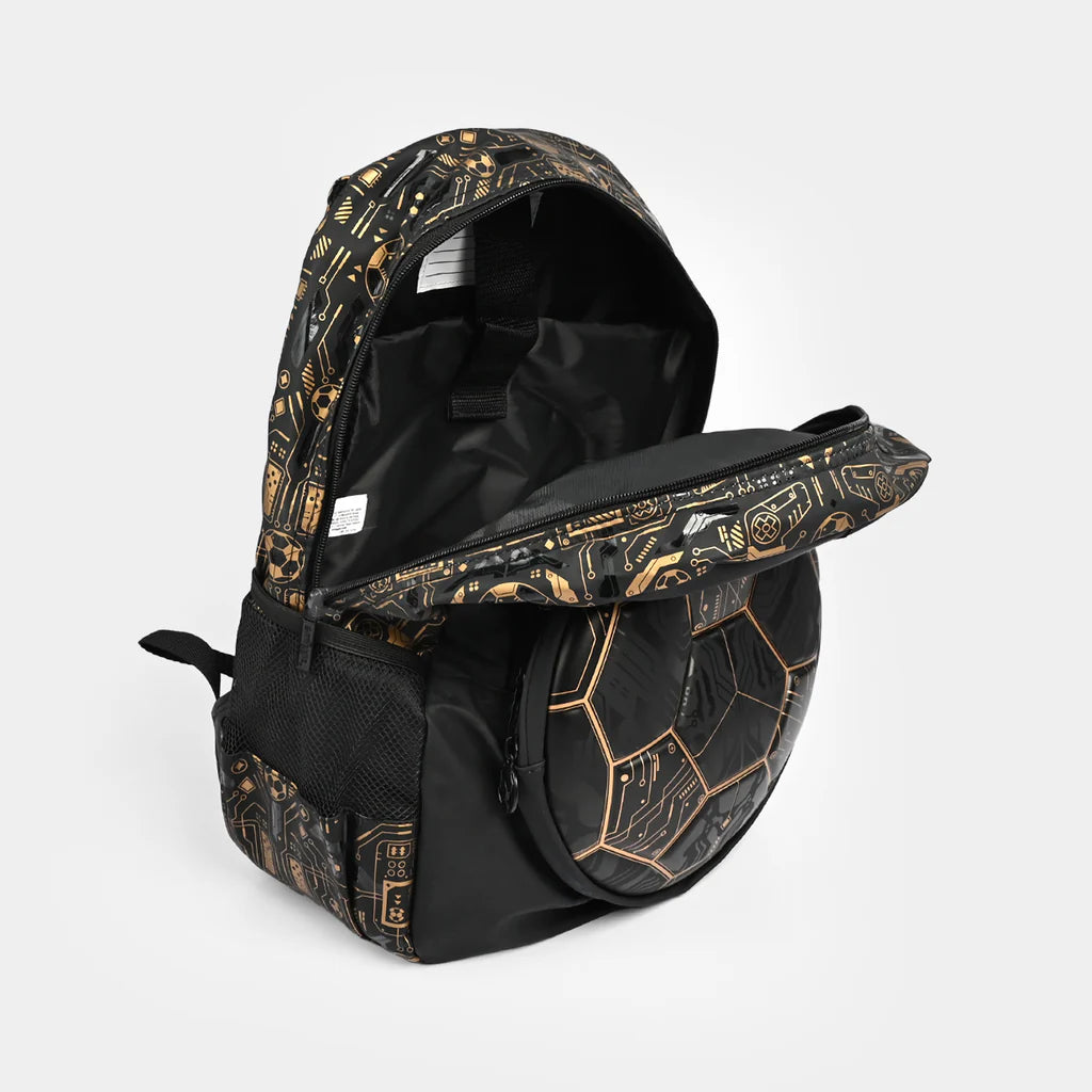Football graphic school backpack for kids