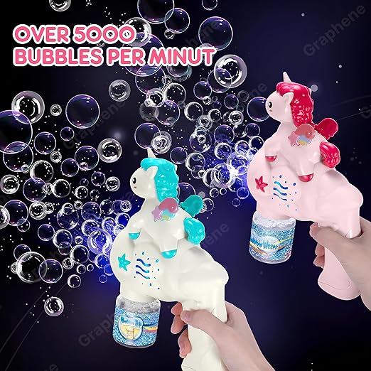 Unicorn Automatic Bubble Gun with Lights