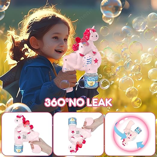 Unicorn Automatic Bubble Gun with Lights