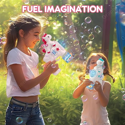 Unicorn Automatic Bubble Gun with Lights