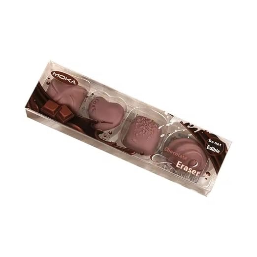 Chocolate Shape Rubber Erasers Pack