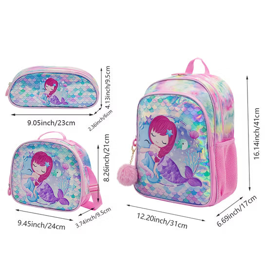 Cute girls character school bag set