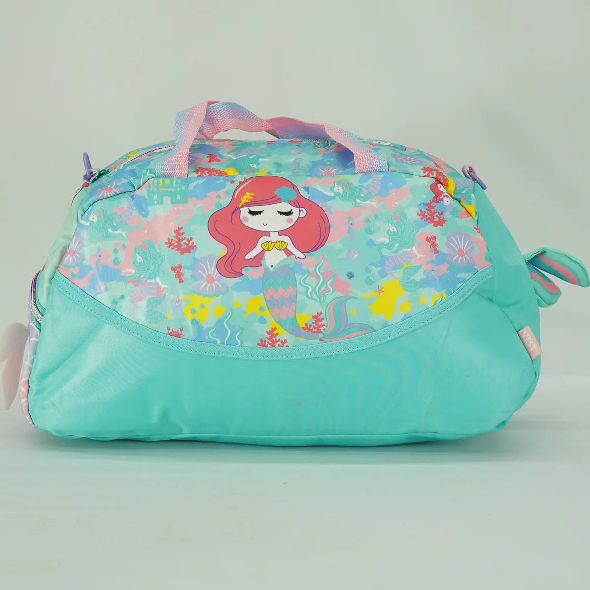 Cute mermaid print kids duffel bag