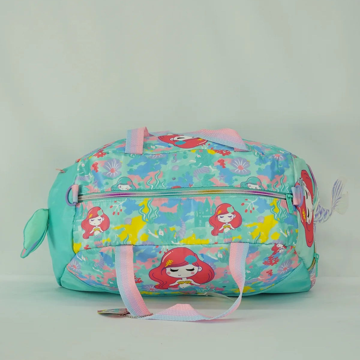 Cute mermaid print kids duffel bag