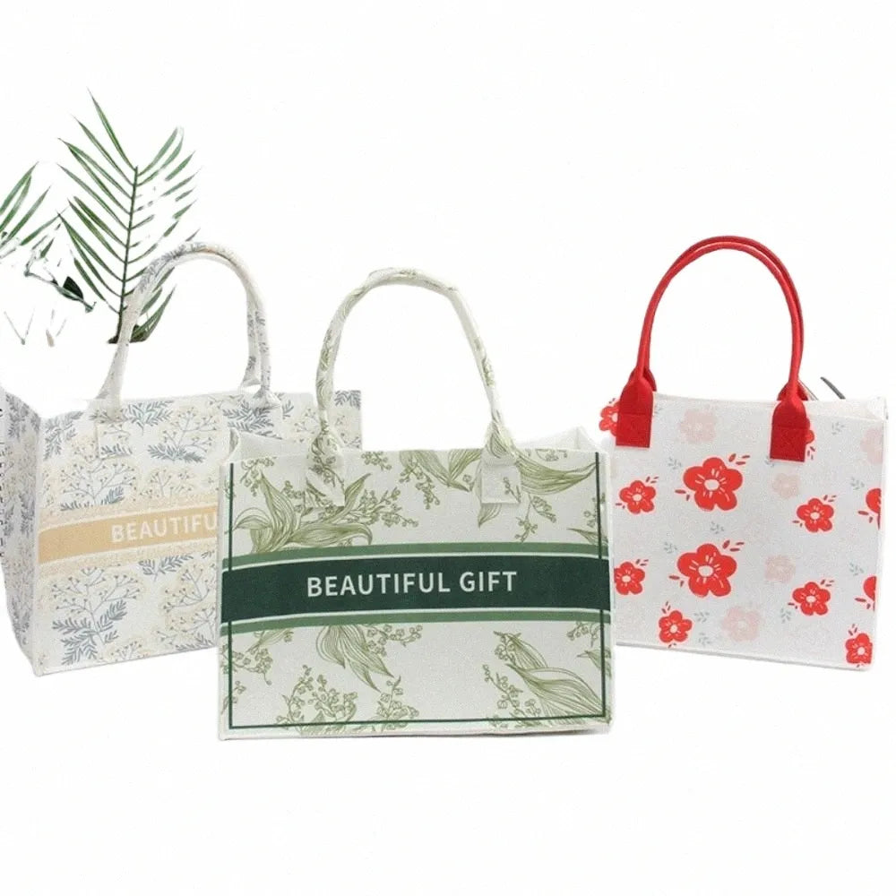 Durable Felt Shoulder Tote Bag for Women