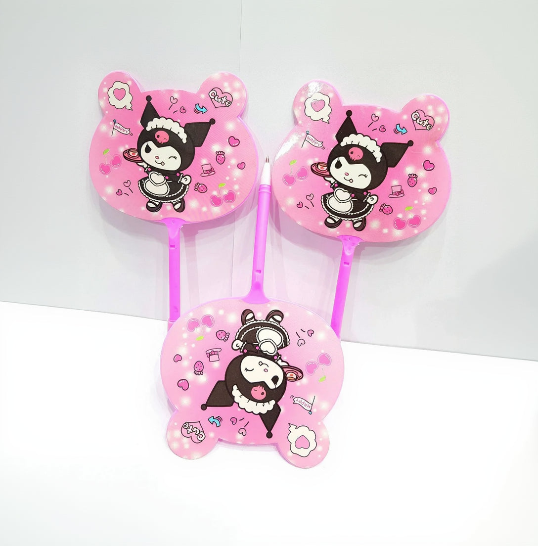 Kids Cute Cartoon Handheld Fan and Pen Combo