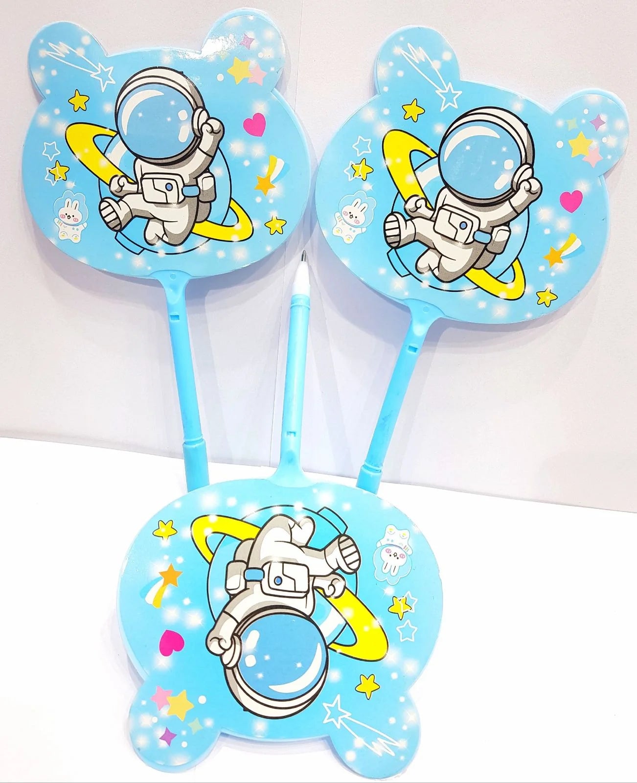 Cute Cartoon Handheld Fan with Pen