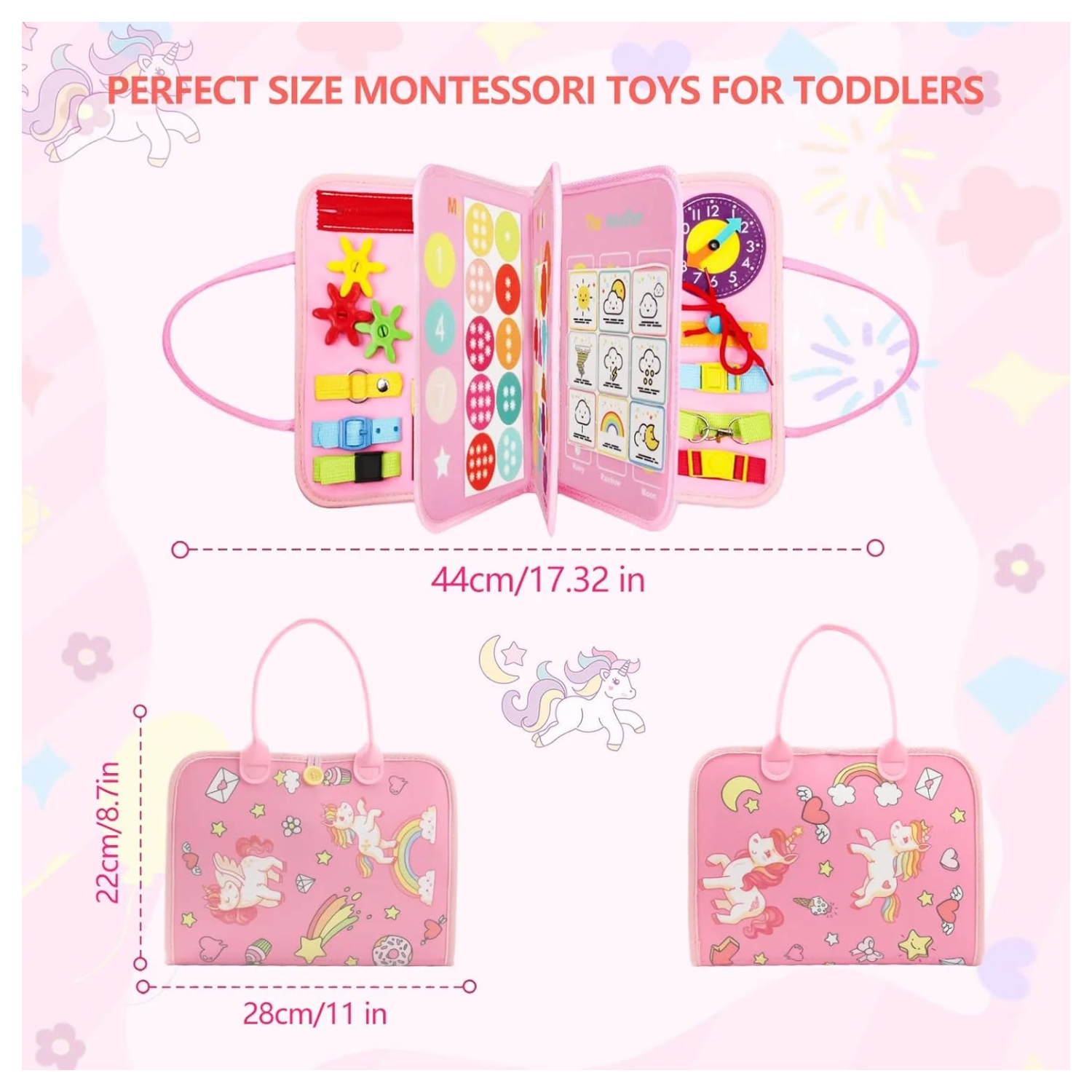 Educational Felt Busy Board & Montessori Activity Book