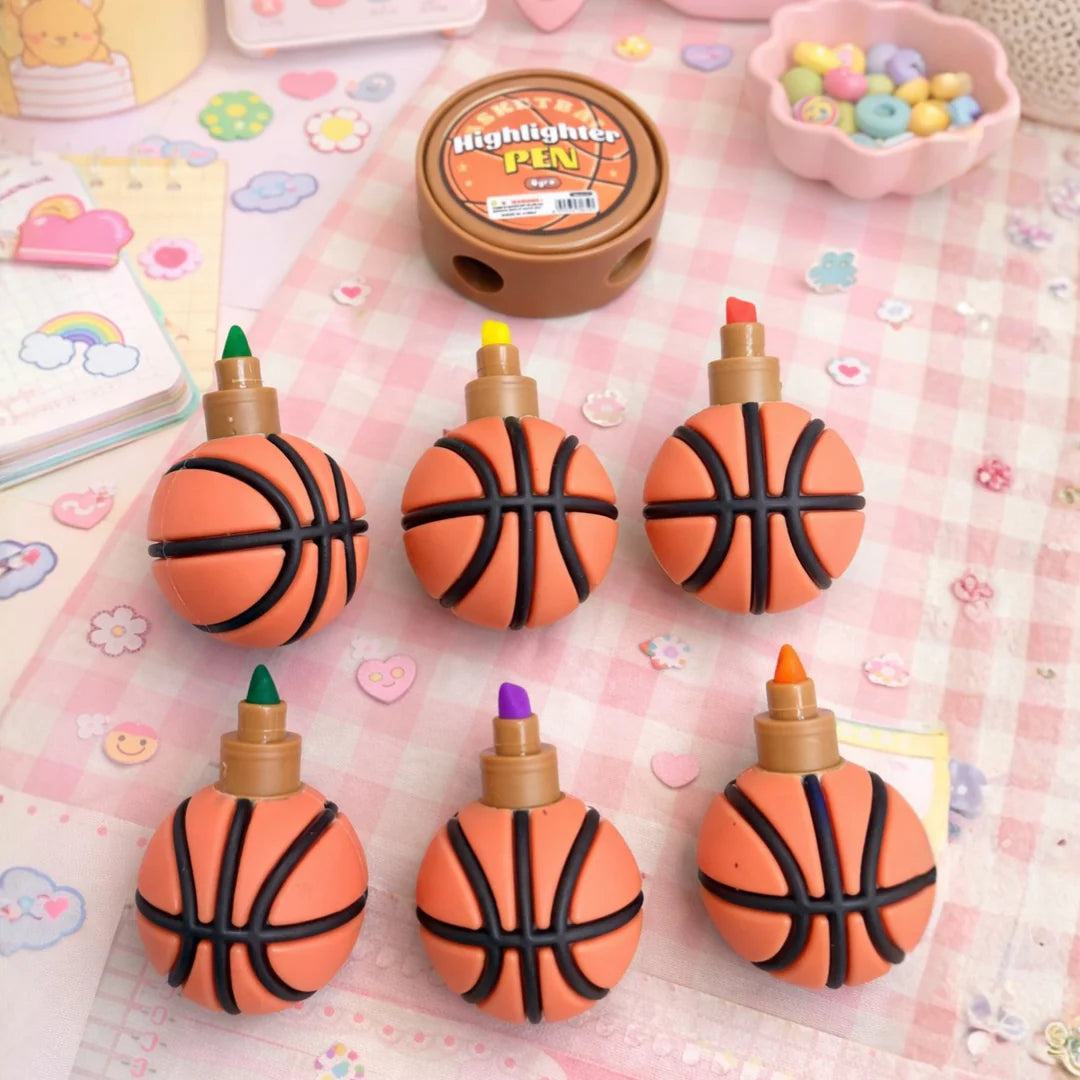Basketball-themed fidget spinner highlighter for kids