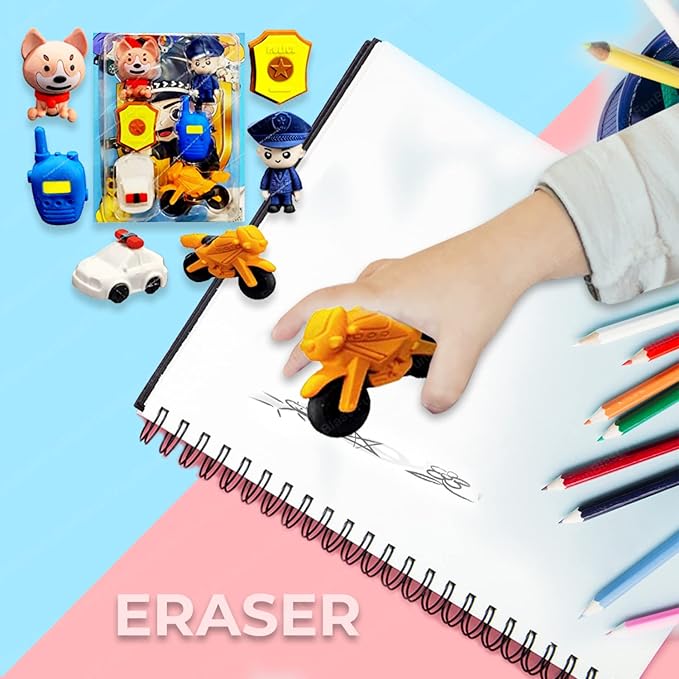 Police theme eraser
