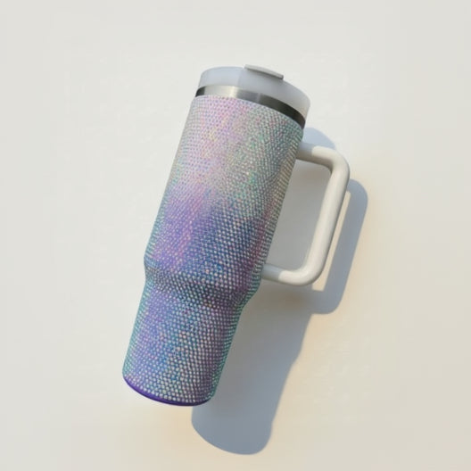 Glitter rhinestone tumbler cup