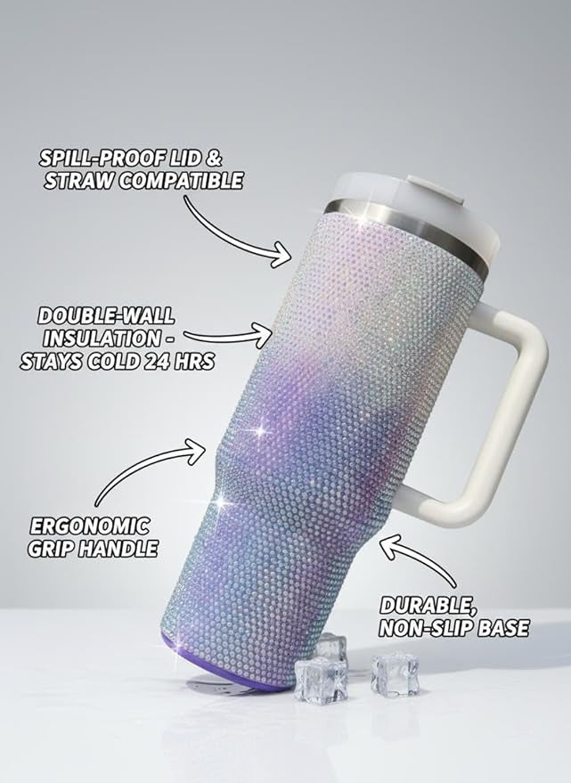 Glitter Rhinestone Tumbler