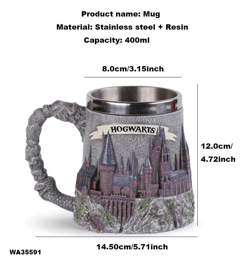 Harry Potter Hogwarts 3D crest coffee mug