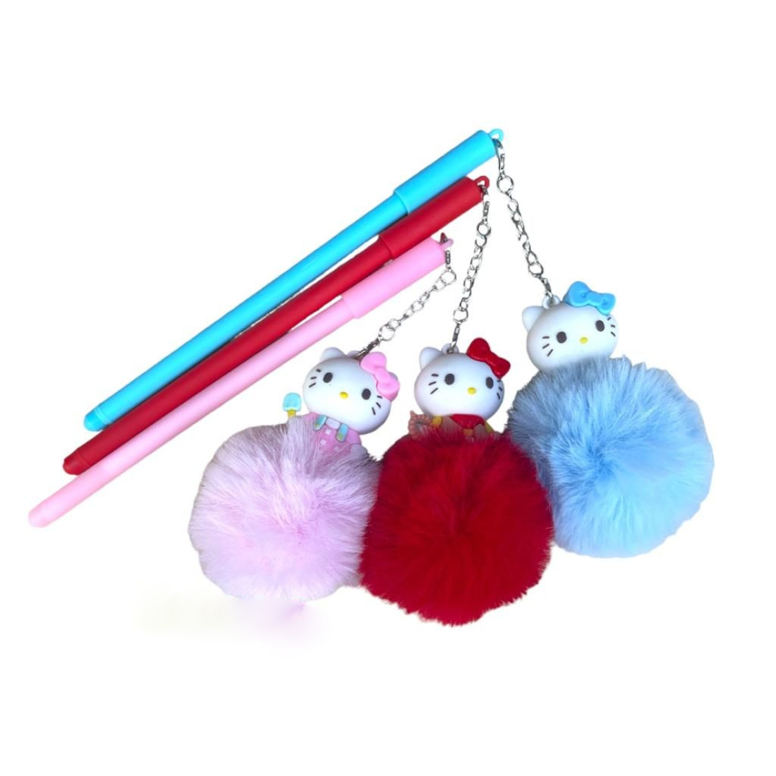 Cute Kitty Pom Pom Writing Pen