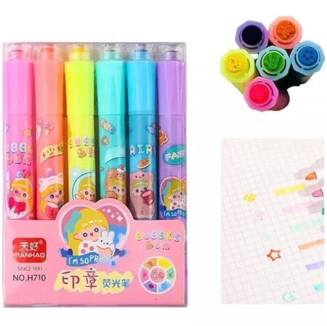 Cute fruit scented highlighter pen set