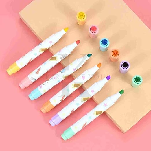 Cute fruit scented highlighter pen set