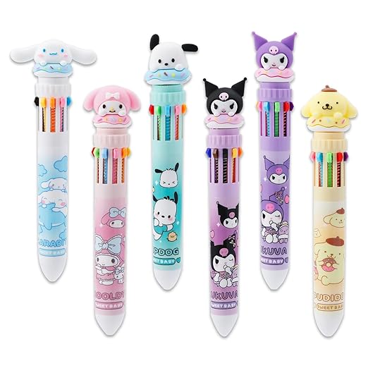 10-in-1 Multicolor Kitty Pen for Kids