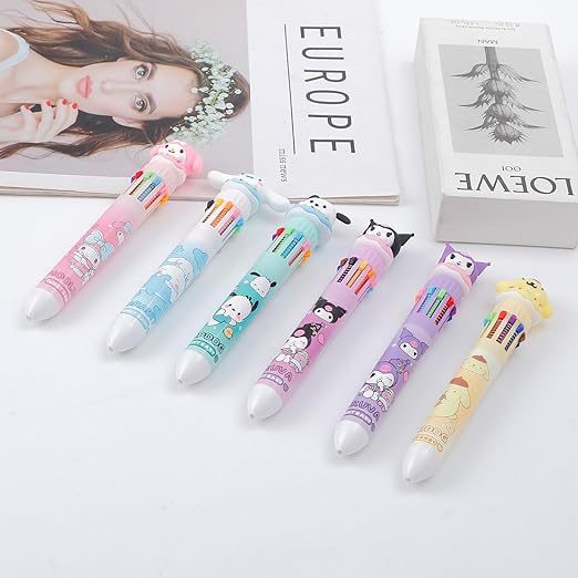 10-in-1 Multicolor Kitty Pen for Kids