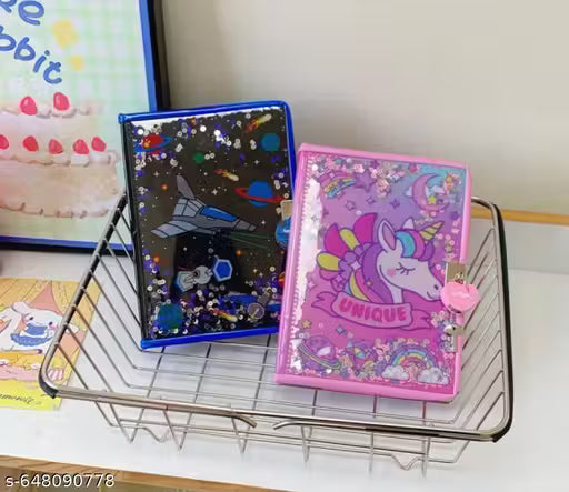 Space themed lock diary notebook