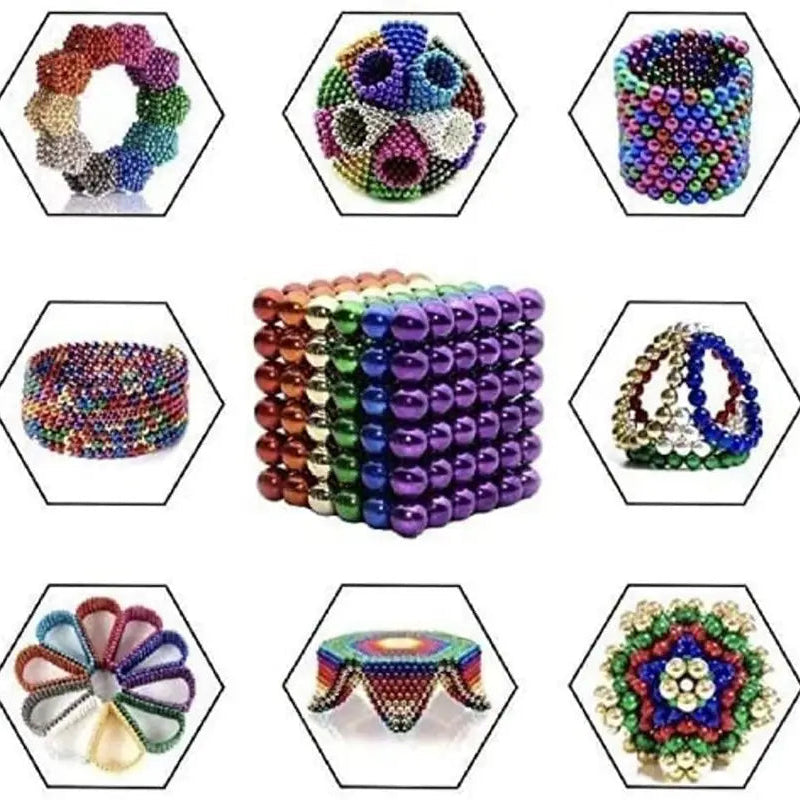 216 pcs multi colored magnetic balls toy set