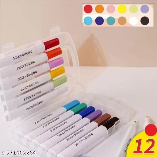 12 colors acrylic paint marker set for art