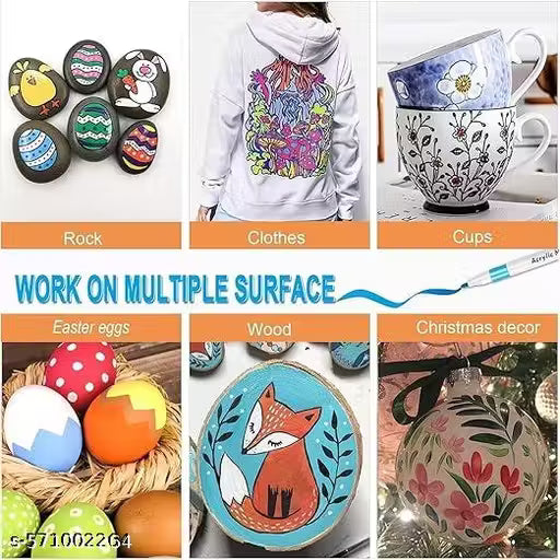 12 colors acrylic paint marker set for art