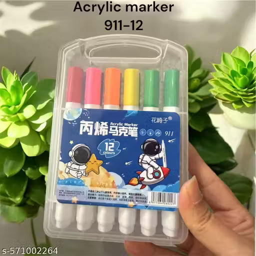 12 colors acrylic paint marker set for art
