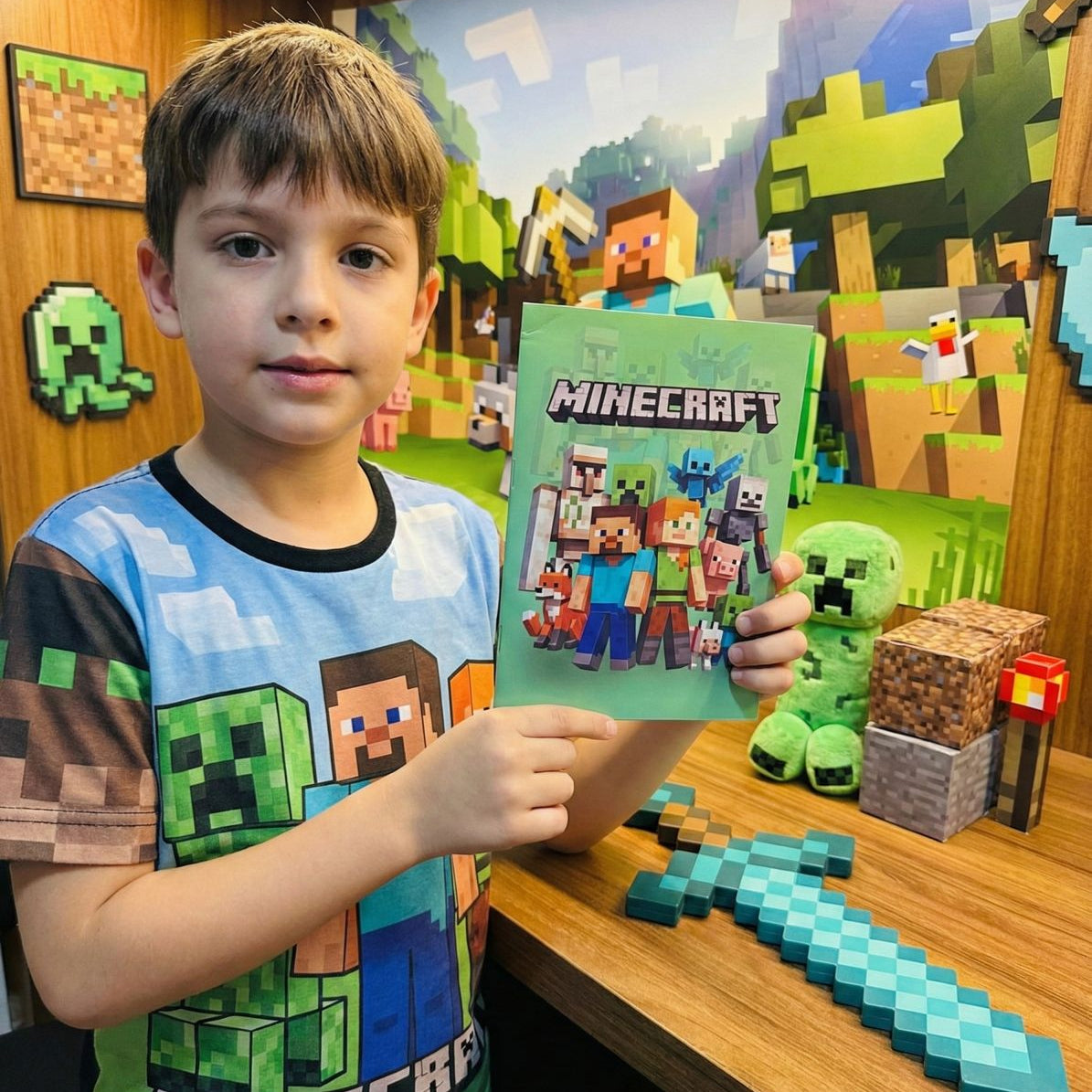 Minecraft theme notebook for kids