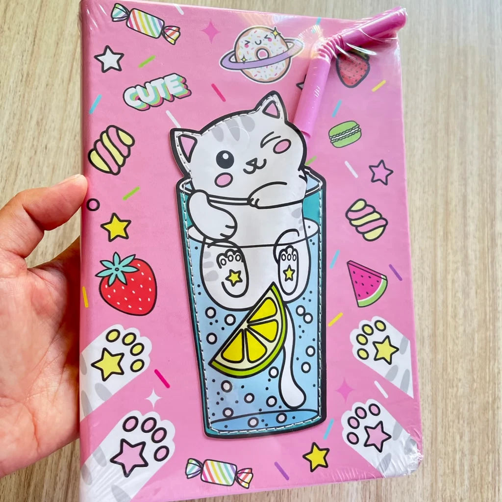 Cute cartoon straw cover diary