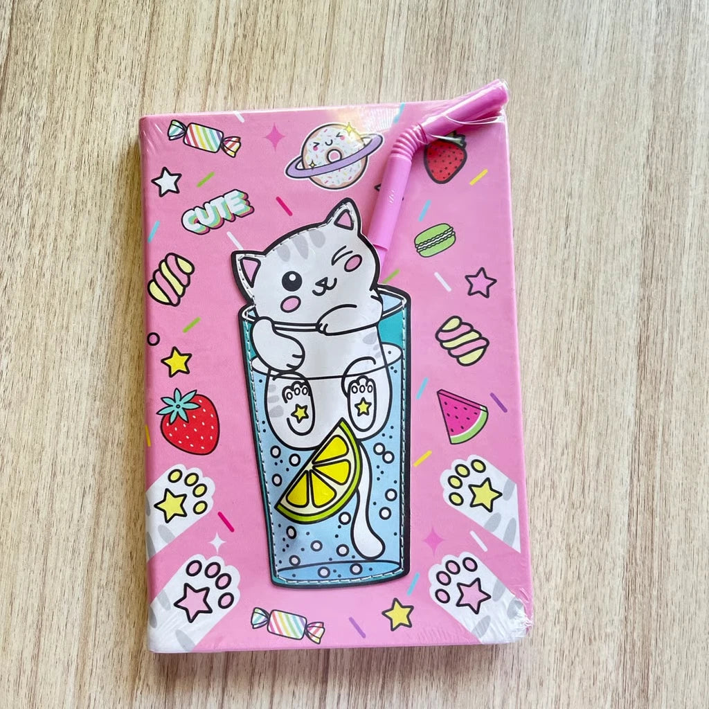 Cute cartoon straw cover diary