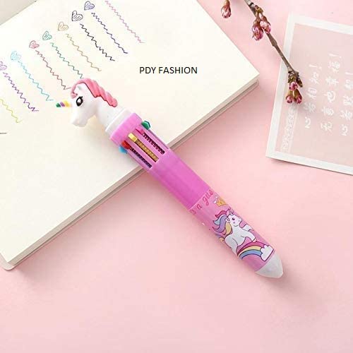 PDY Fashion Unicorn 10-in-1 Multicolor Retractable Ballpoint Pen