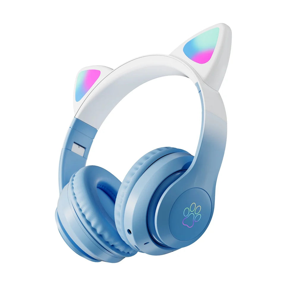 LED Cat Ear Wireless Headphones