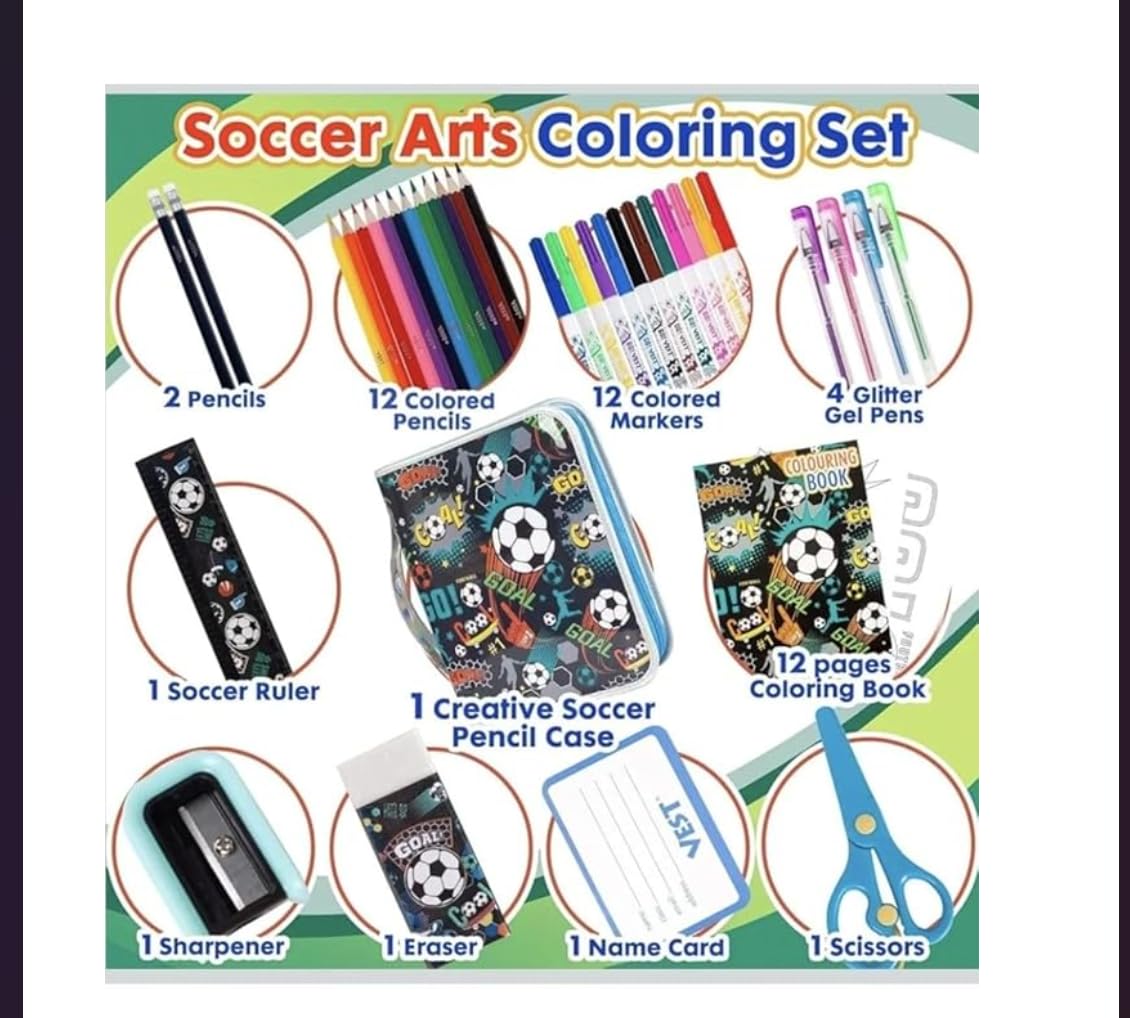 Kids Football Art & Coloring Activity Kit