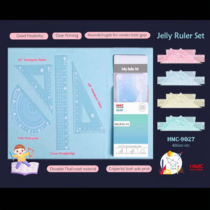 Plastic HMC 9027 jelly ruler set
