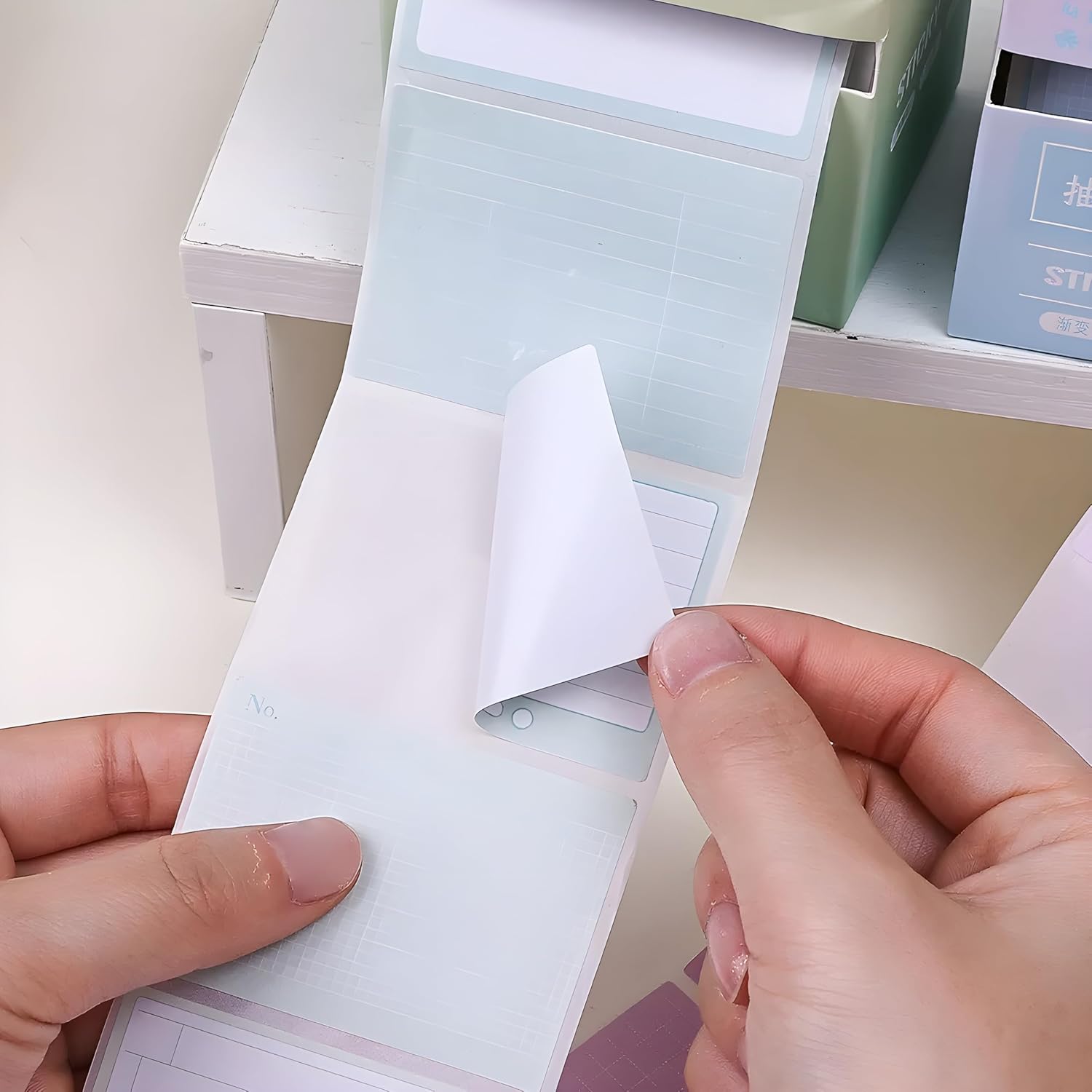 Pull-Out Sticky Notes Roll – Pastel To-Do List & Memo Notes