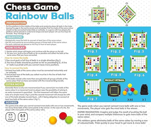 Color Ball Chess Board Game for Kids