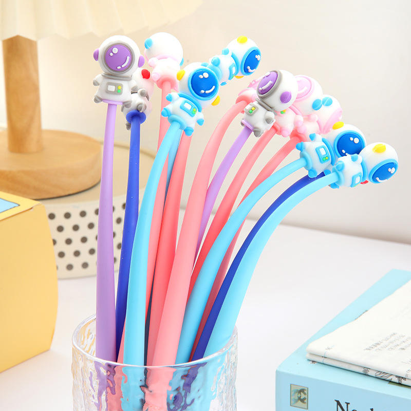 Space themed gel pens with astronaut toppers